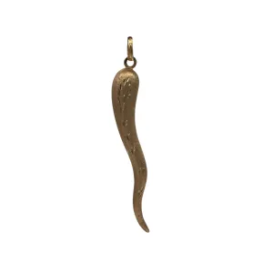 Vintage 10k Yellow Gold Horn Charm