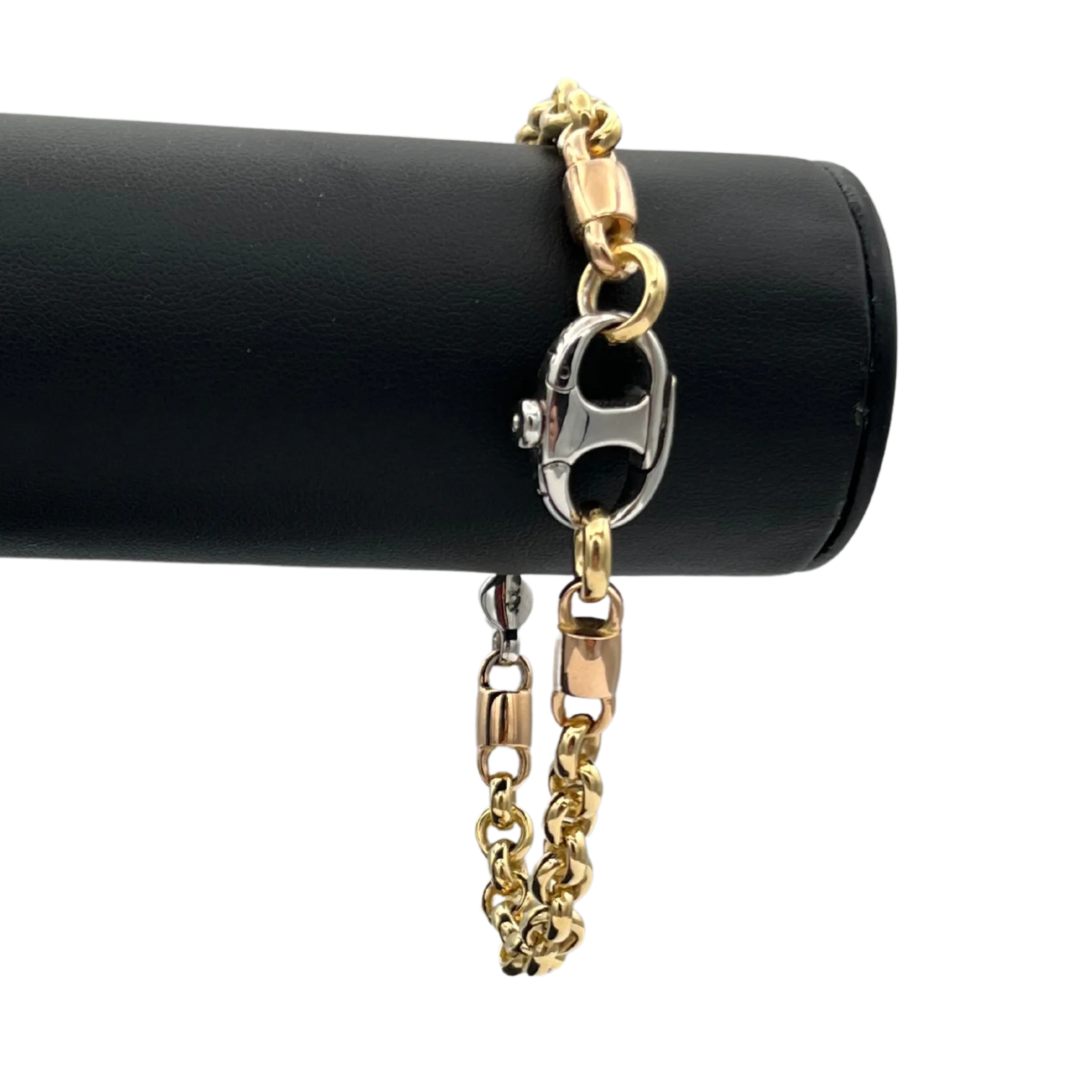 Vintage 18k 3 tone Pomellato Link Bracelet 46g