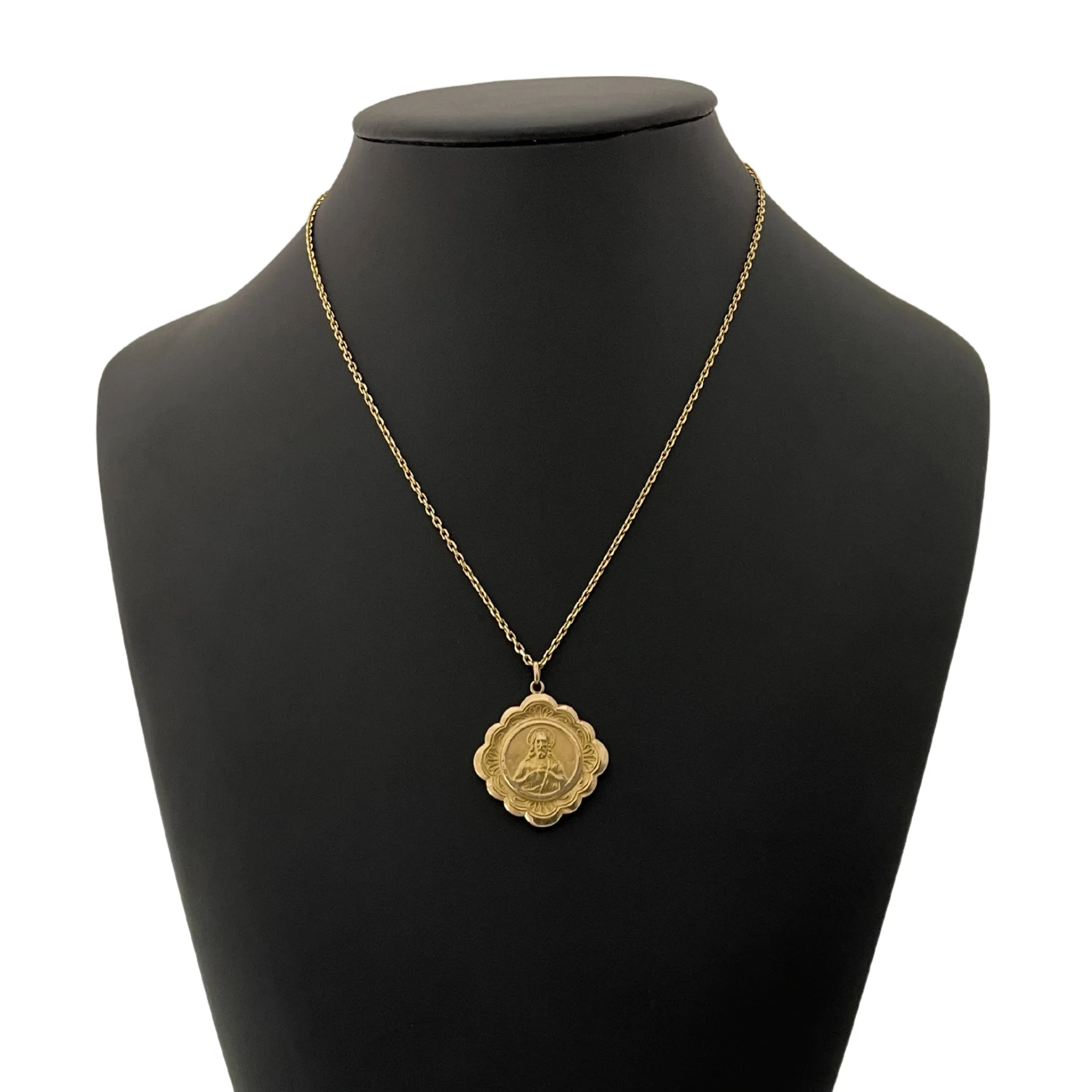 Vintage 18K Gold Devotional Pendant