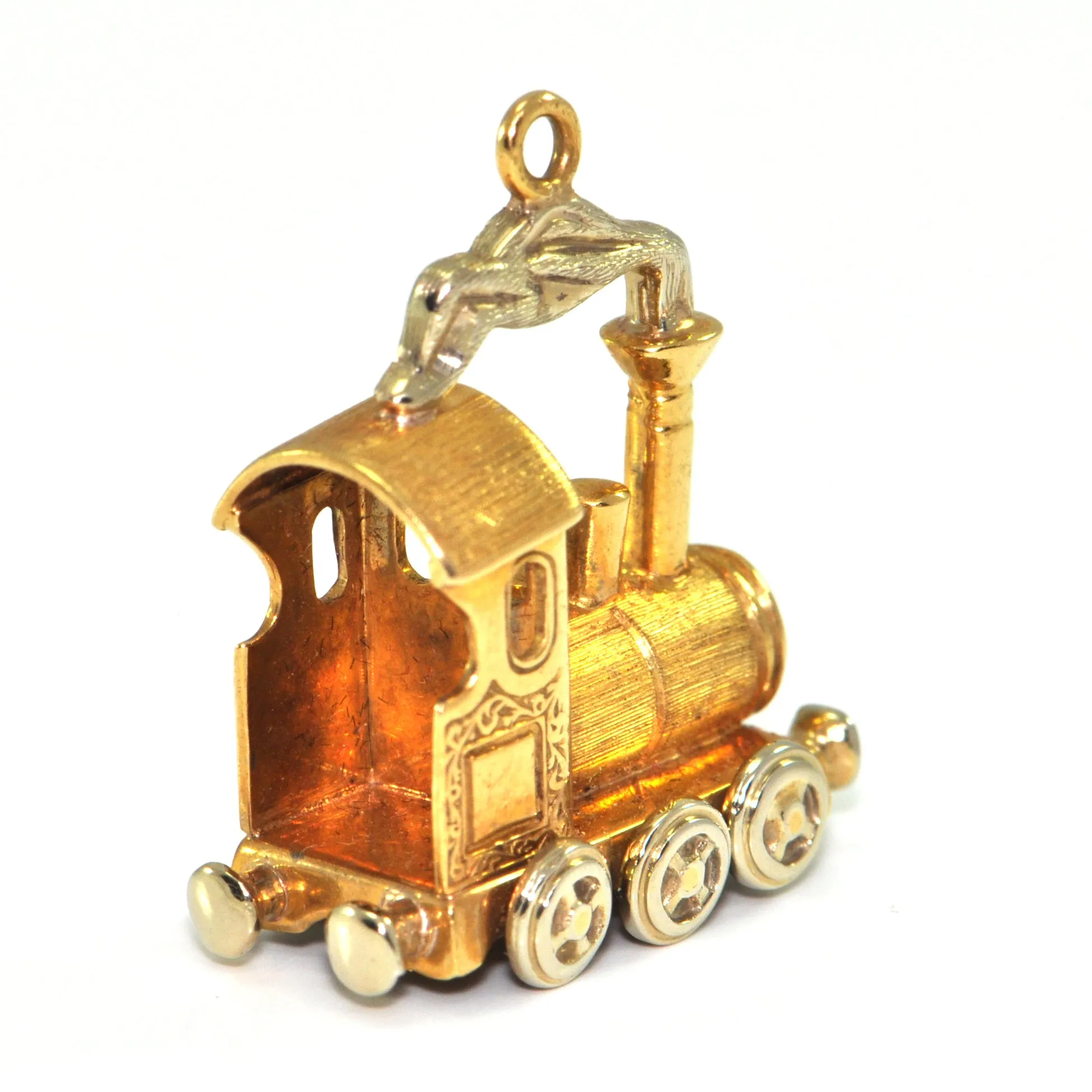 Vintage 18K Yellow and White Gold Train