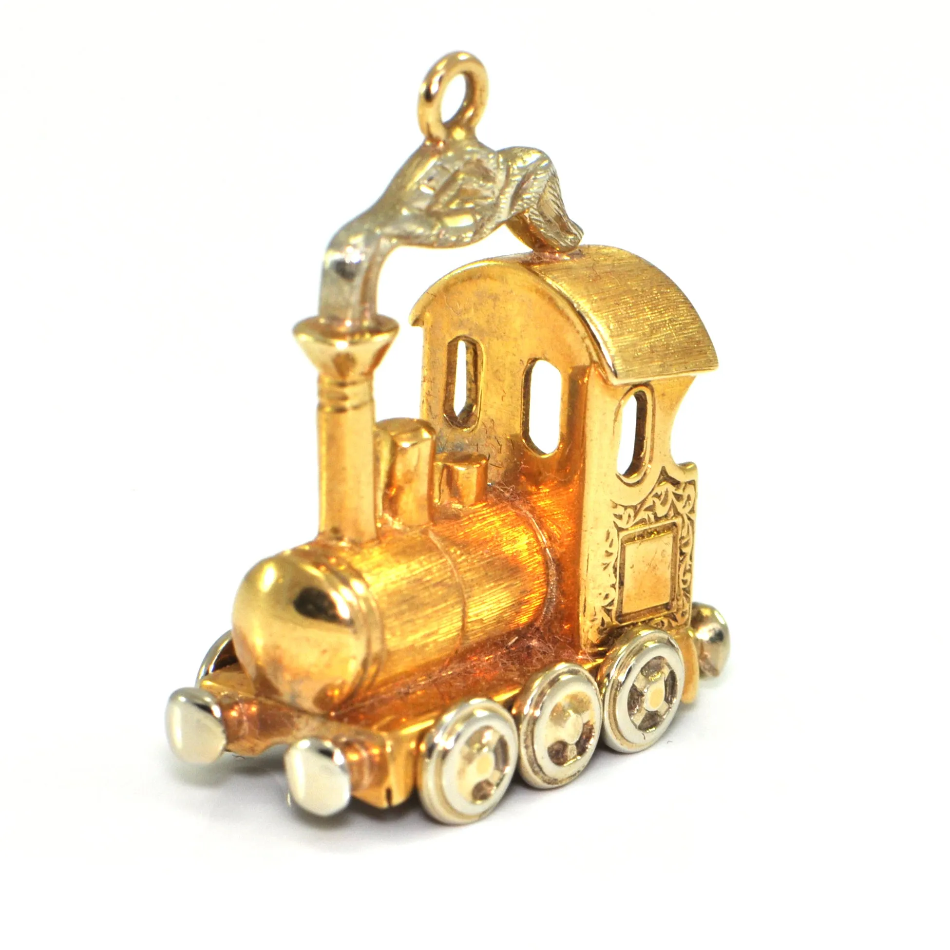 Vintage 18K Yellow and White Gold Train