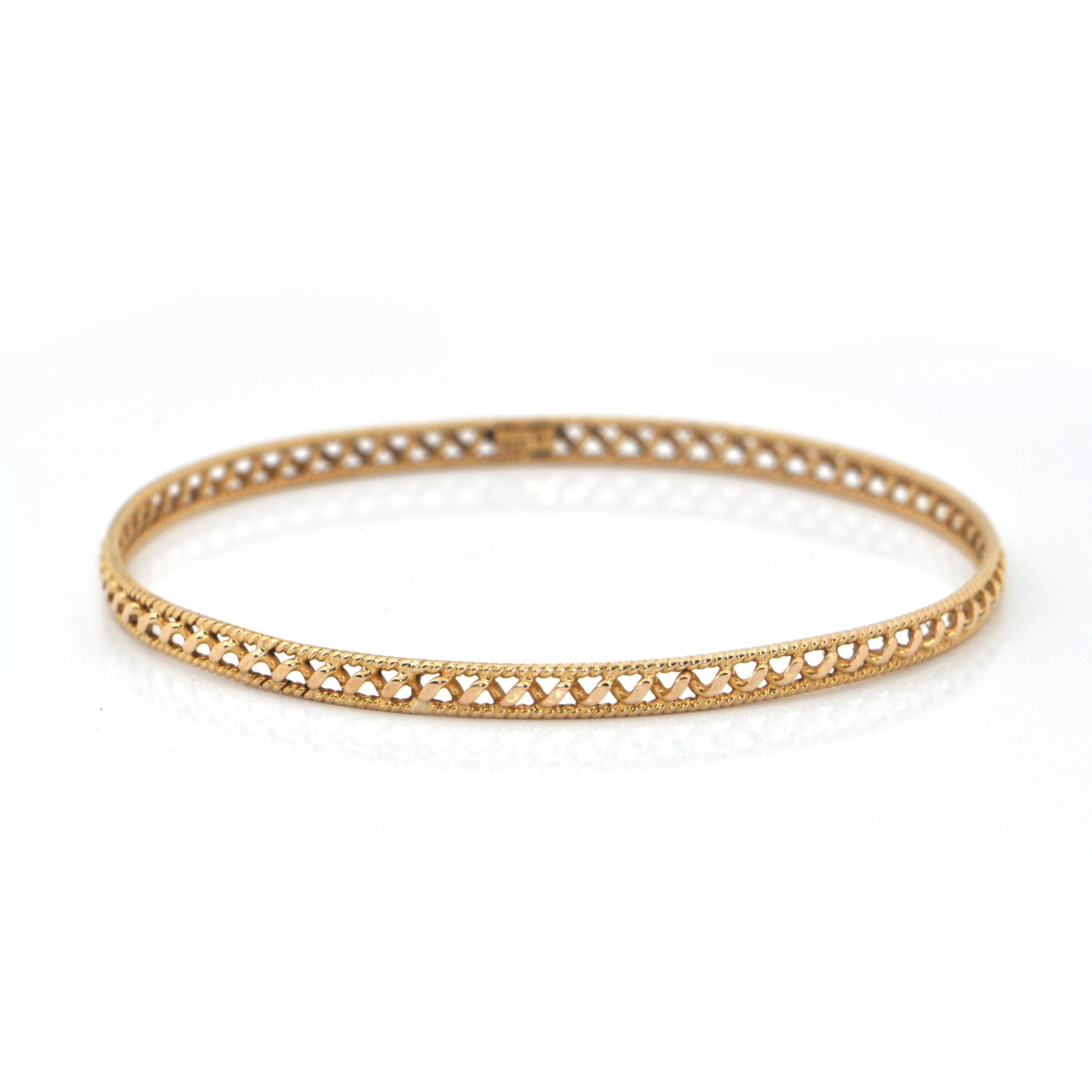 Vintage 18K Yellow Gold Bangle Bracelet