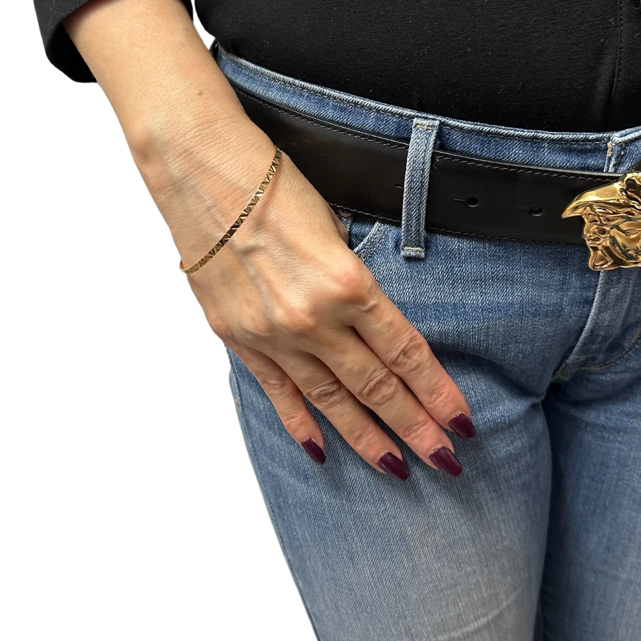 Vintage 18K Yellow Gold Bangle Bracelet
