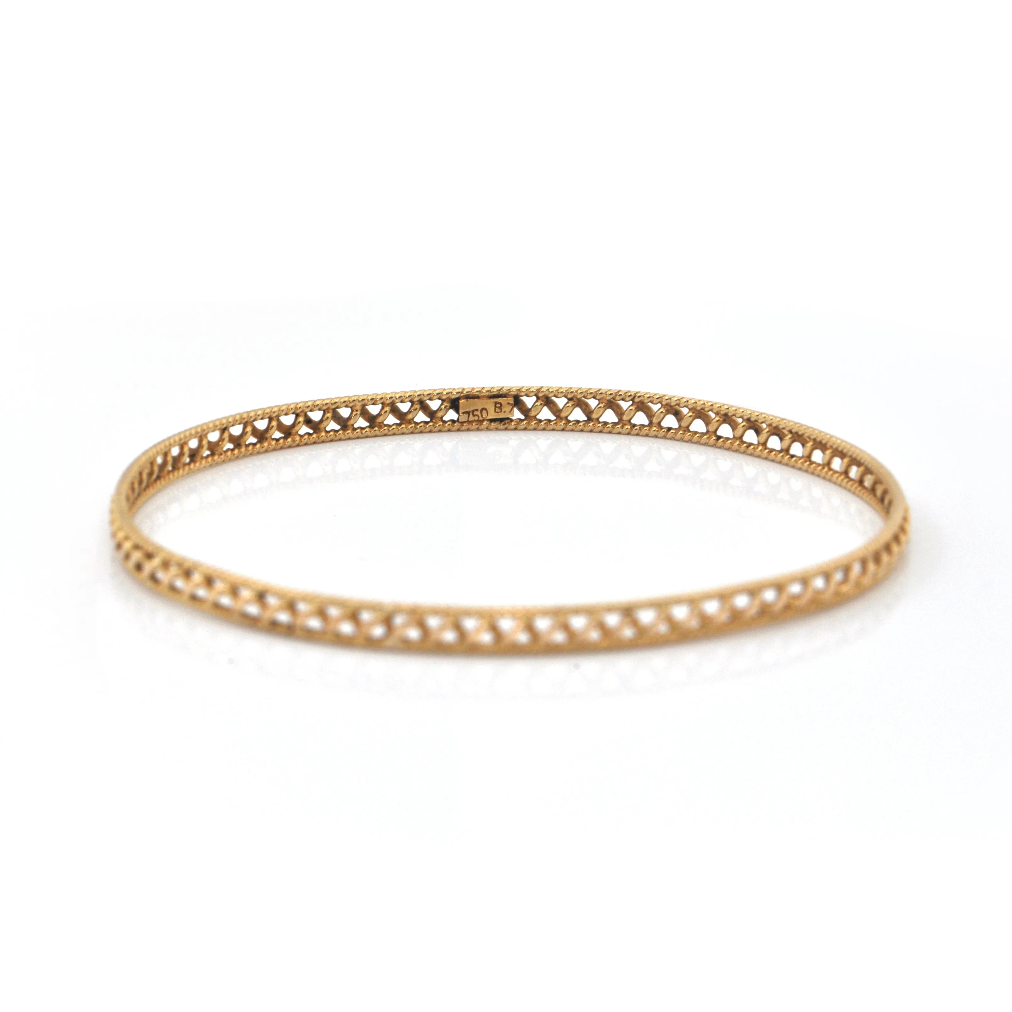 Vintage 18K Yellow Gold Bangle Bracelet