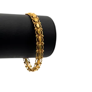 Vintage 21k Solid Yellow Gold Decorative Bangle