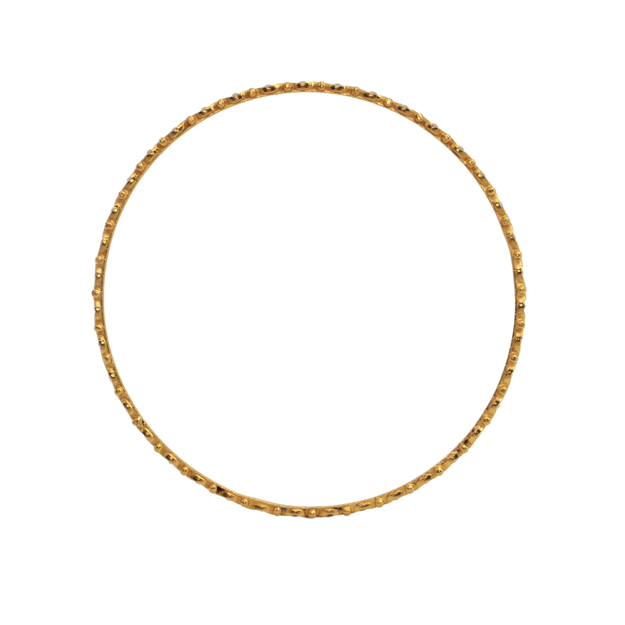 Vintage Egyptian 18K Gold Bangle Bracelet