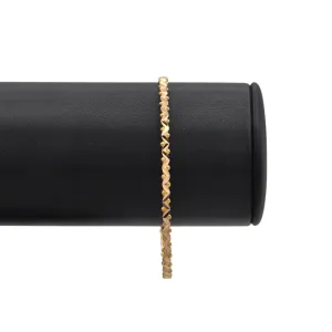 Vintage Egyptian 18K Gold Bangle Bracelet