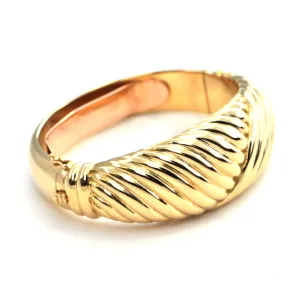 Vintage Heavy 18k hinged cuff bracelet Circa 1970