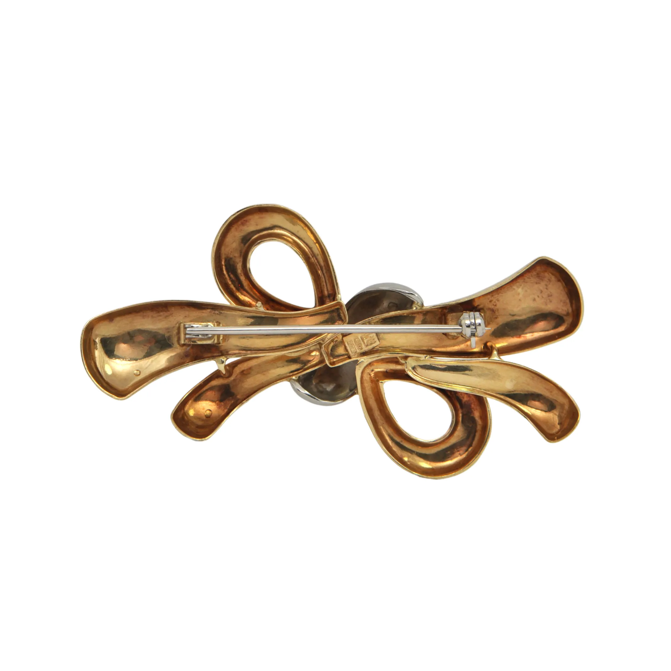 Vintage Italian 18K Two-Tone Gold Brooch