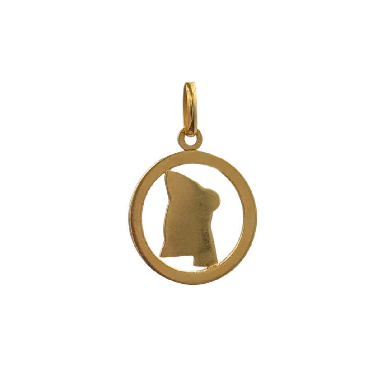 Vintage Italian 18k Yellow Gold Aquarius Zodiac Sign Charm
