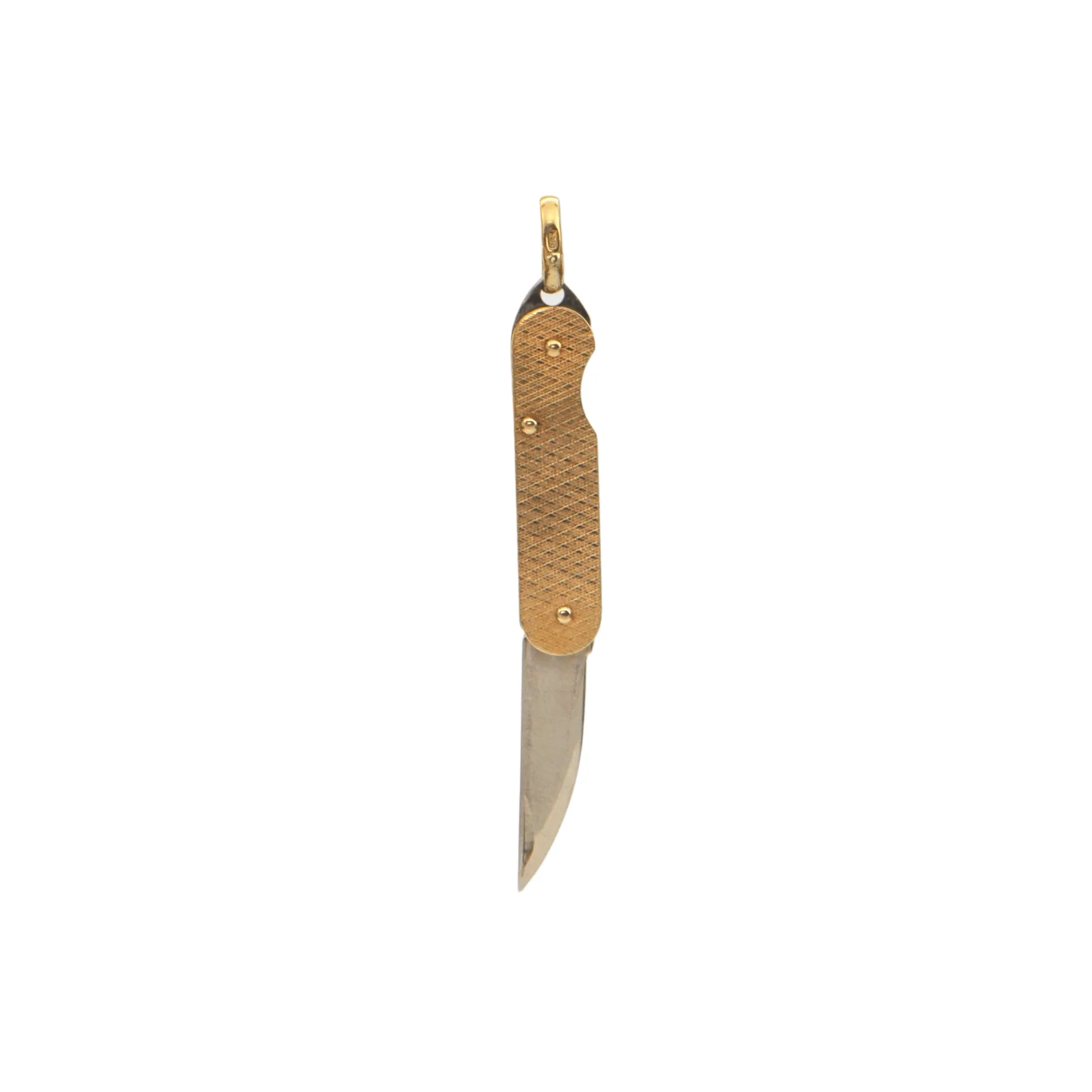 Vintage Italian Miniature 18K Two-Toned Pocket Knife Charm
