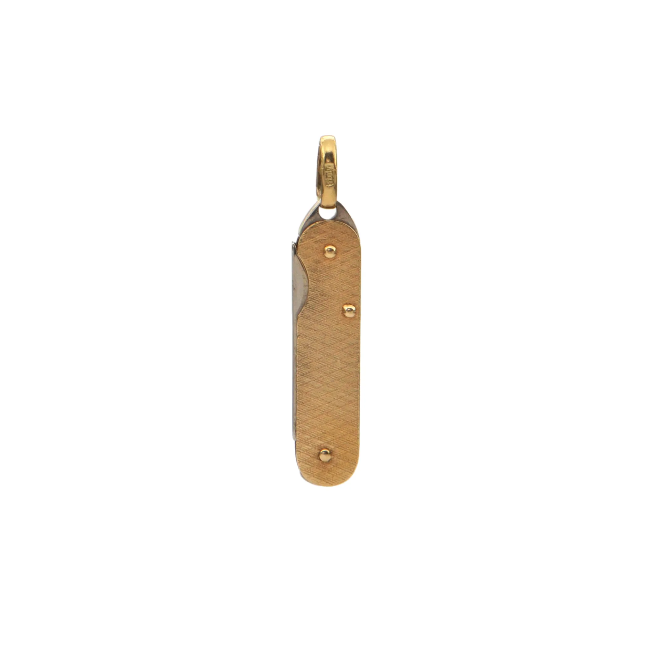Vintage Italian Miniature 18K Two-Toned Pocket Knife Charm
