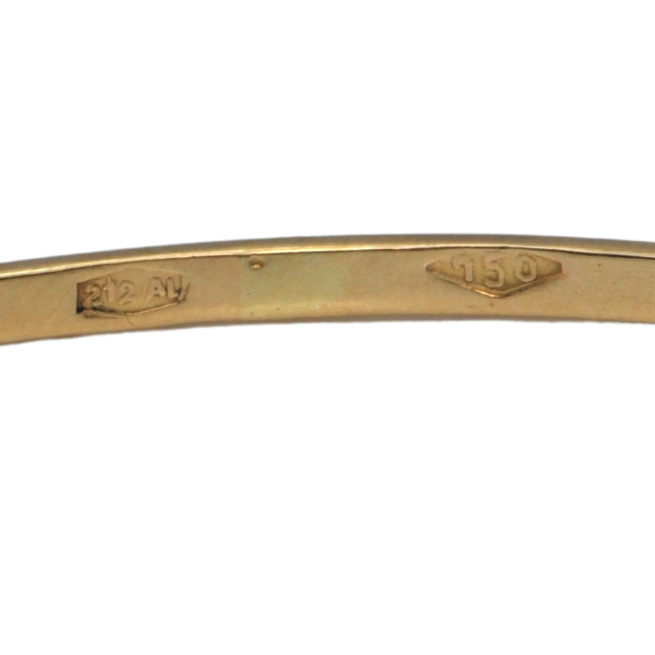 Vintage Italian Solid 18k Gold Bangle Bracelet