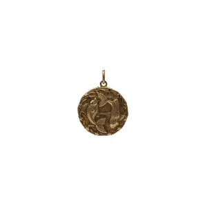 Vintage solid 10k gold Pisces zodiac charm